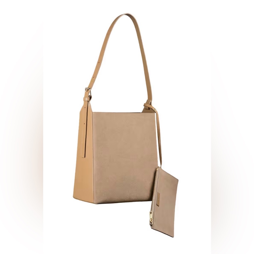 A.P.C. Beige Suede Virginie Bag